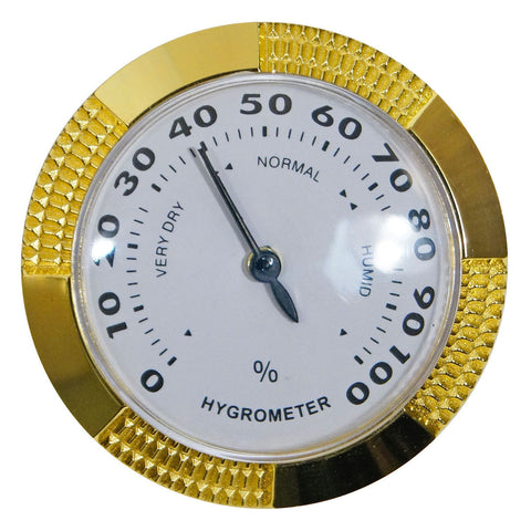 Brass Humidor Hygrometers for Humidors - Large Analog Hygrometer - Cigar boulevard