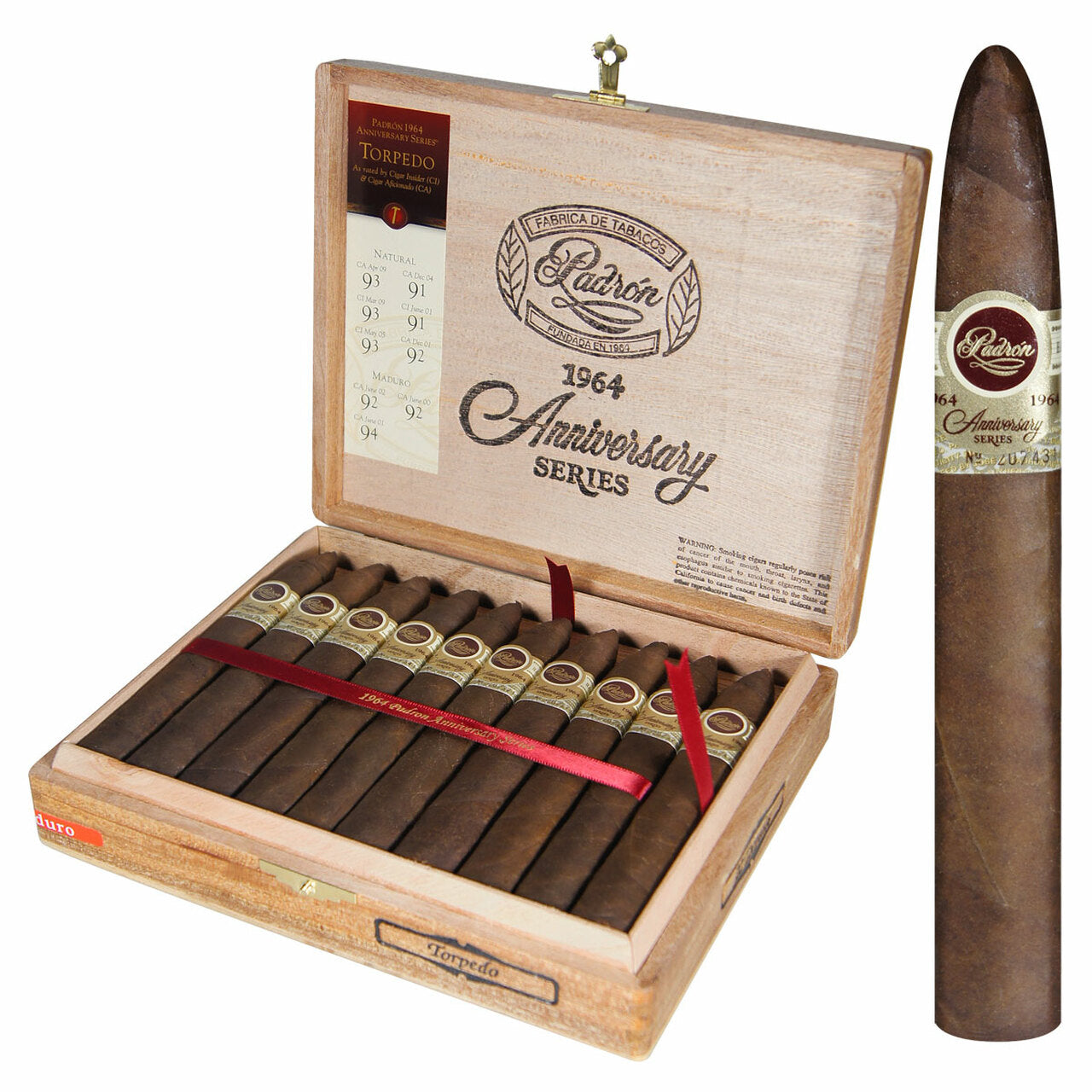 Padron 1964 ANNIVERSARY MADURO "Box and Single"