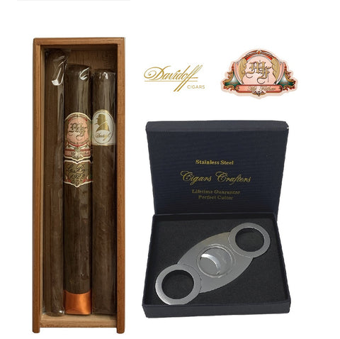 Image of Premium Selection 1 By Davidoff, MF "Le Bijou" + Perfect Cutter & Free Lancero in a Cedar Box with Top Acrylic