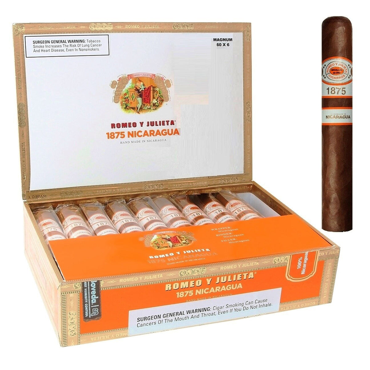Romeo y Julieta 1875 NICARAGUA "Boxes & Single"