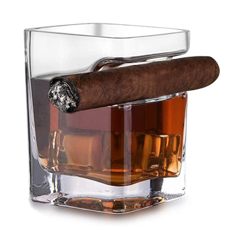 Image of Whiskey Glass Cigar Holder Set of 2