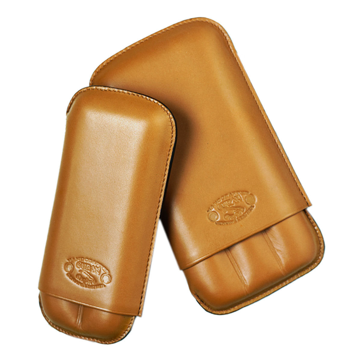 Shelly Tan Natural Leather Cigar Case - Cigar boulevard