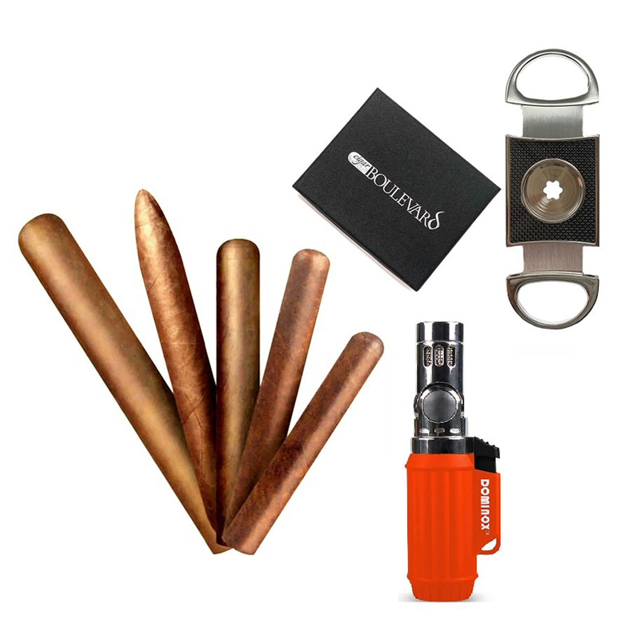 Combo Tony Alvarez Sampler, Perfect Cigar Cutter Star & Quad Torch