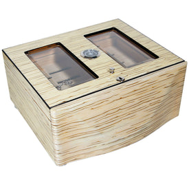 Designer Humidor Moderno Blanco Grande White Ice Humidors for 120 Cigars - Cigar boulevard