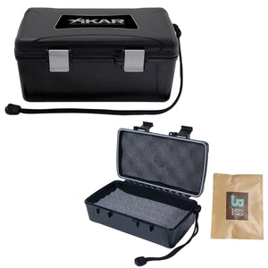 Xikar Travel Cigar Humidor (Hardcase Outside Soft Foam Interior - 5, 10 and 15 Capacity)