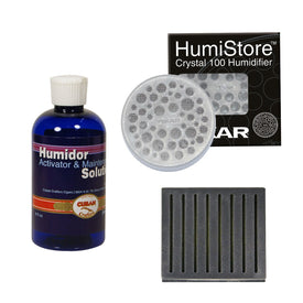Xikar CRYSTAL Humidifier for 50 Cigar Count plus HUMSOL and Humidifier