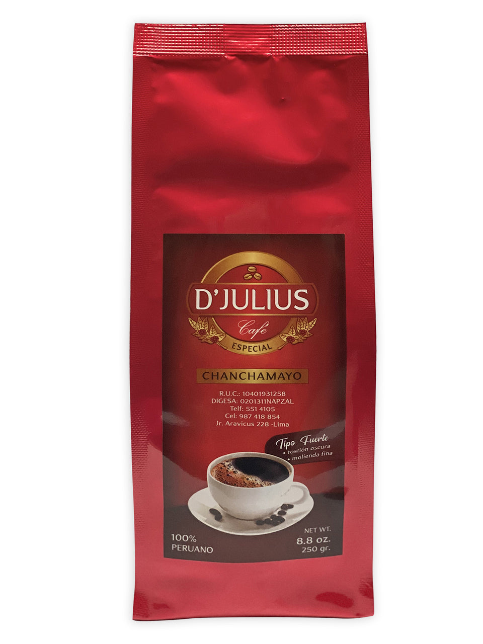 Peruvian Organic D'JULIUS Coffee Ground 8.8 oz