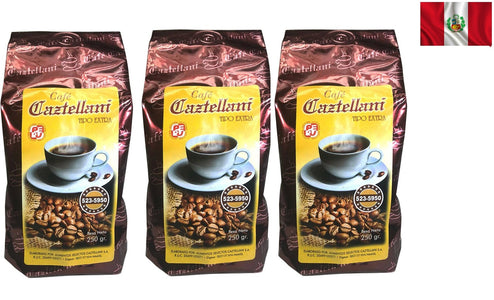 ORGANIC CAZTELLANI COFFEE Ground 3 Packs of 9 Oz