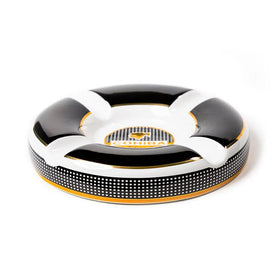 Ashtray COHIBA WHITE BLACK Porcelain Indoor Outdoor