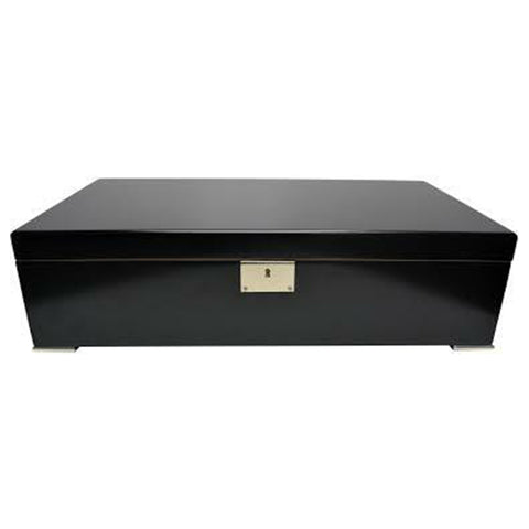 Image of Desk/Counter Top Adjustable Dividers Black Humidor for up to 250 Cigars