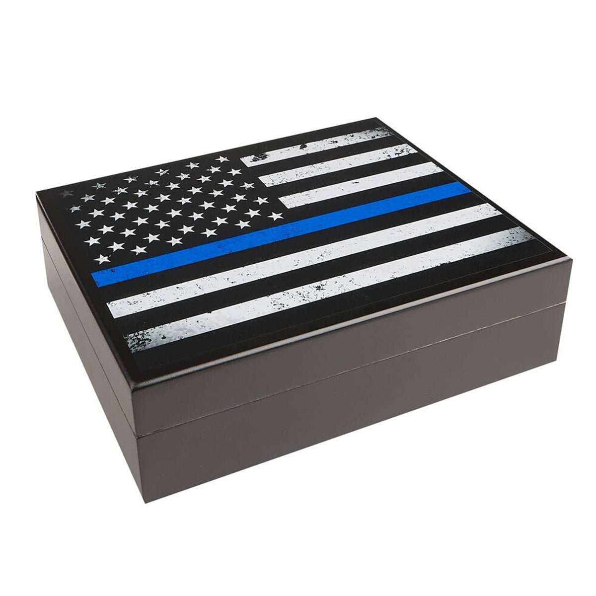 NEW Cigar Humidor USA Flag BLUE Print for 20 Cigars