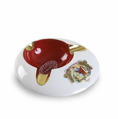 Image of Ashtray Cigar ROMEO & JULIETA Porcelain with Three Wide Grooves