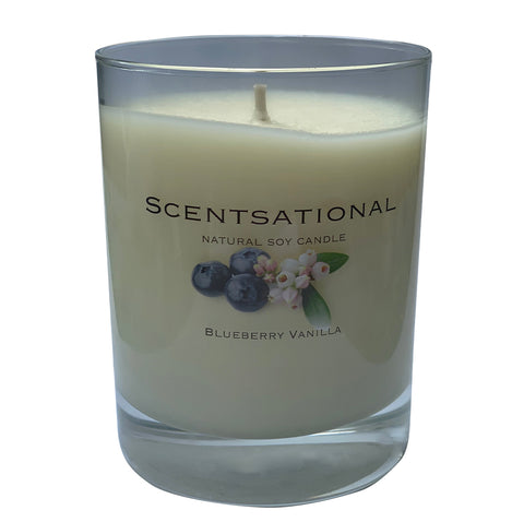 Image of Scented Soy Candles BLUEBERRY VANILLA (11 oz) eliminates smoke, household and pet odors.
