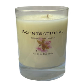 Scented Soy Candles CHERRY BLOSSOM (11 oz) eliminates smoke, household and pet odors.