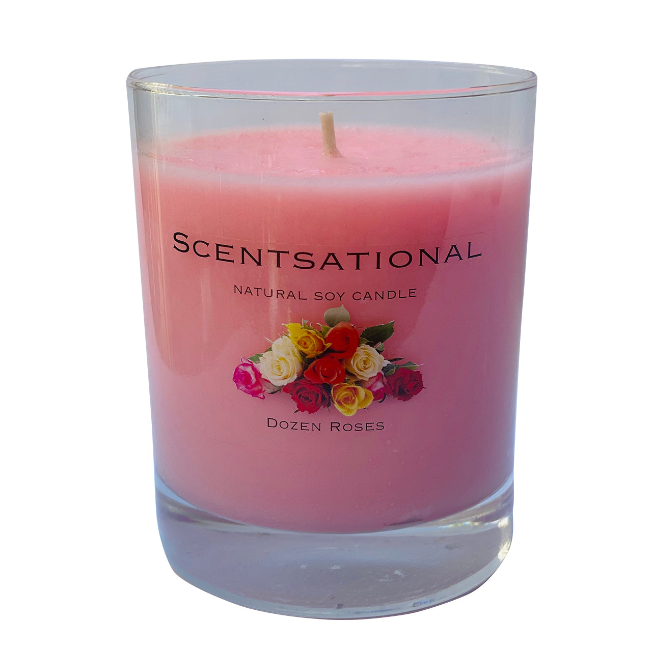 Scented Soy Candles DOZEN ROSES (11 oz) eliminates smoke, household and pet odors.