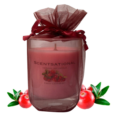 Image of Scented Soy Candles CRANBERRY (11 oz) eliminates smoke, household and pet odors.