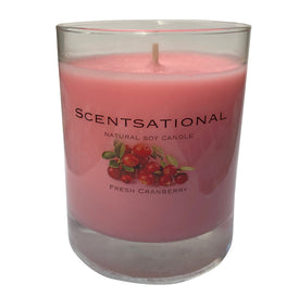 Scented Soy Candles CRANBERRY (11 oz) eliminates smoke, household and pet odors.