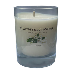 Scented Soy Candles JASMINE (11 oz) eliminates smoke, household and pet odors.