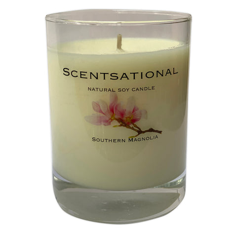 Image of Scented Soy Candles SOUTHERN MAGNOLIA (11 oz) eliminates smoke, household and pet odors. - Cigar boulevard