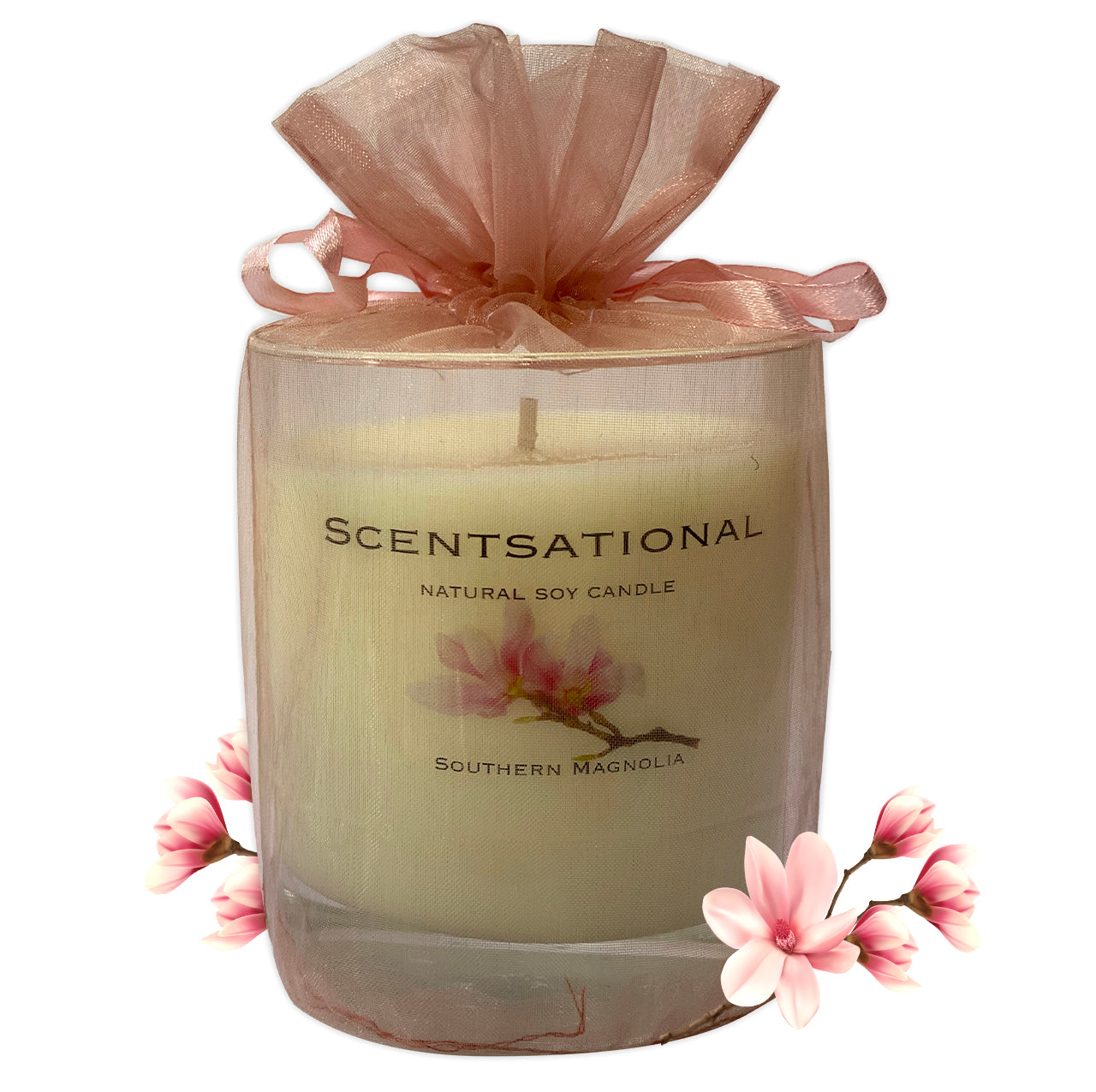 Scented Soy Candles SOUTHERN MAGNOLIA (11 oz) eliminates smoke, household and pet odors. - Cigar boulevard